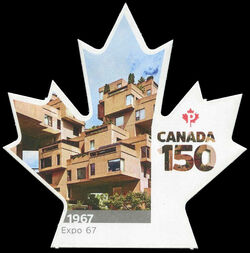 Expo 67 - Canada 150 - Quarterly Pack Die Cut Canada Postage Stamp | Canada 150