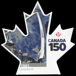 Canadarm - Canada 150 - Quarterly Pack Die Cut Canada Postage Stamp | Canada 150