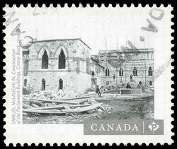 "Construction Of The Parliament Buildings, Centre Block" - Samuel McLaughlin - WA Canada Postage Stamp | Canadian Photography