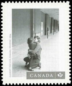 "Enlacees, Montreal, 1994" - Gilbert Duclos - Quarterly Pack Die Cut Canada Postage Stamp | Canadian Photography