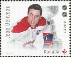 Jean Beliveau - WA Canada Postage Stamp | Canadian Hockey Legends