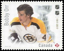 Bobby Orr - Quarterly Pack Die Cut Canada Postage Stamp | Canadian Hockey Legends