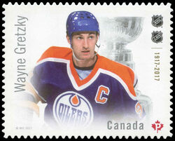 Wayne Gretzky - Quarterly Pack Die Cut Canada Postage Stamp | Canadian Hockey Legends