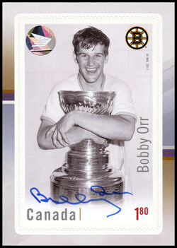 Bobby Orr - Autograph Canada Postage Stamp | Canadian Hockey Legends
