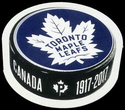 Toronto Maple Leafs 100th Anniversary - Puck Stamp - Quarterly Pack Die Cut Canada Postage Stamp | Toronto Maple Leafs 100th Anniversary