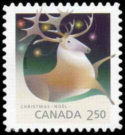 Caribou - Christmas Animals - Quarterly Pack Die Cut Canada Postage Stamp | Christmas 2017