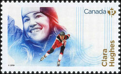Clara Hughes - WA Canada Postage Stamp | Canadian Women in Winter Sports