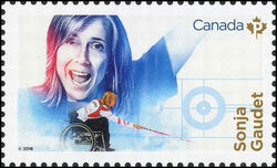 Sonja Gaudet - WA Canada Postage Stamp | Canadian Women in Winter Sports