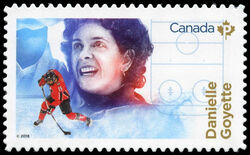Danielle Goyette - Quarterly Pack Die Cut Canada Postage Stamp | Canadian Women in Winter Sports