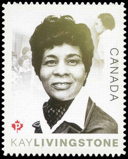 Kathleen (Kay) Livingstone - Quarterly Pack Die Cut Canada Postage Stamp | Black History Month