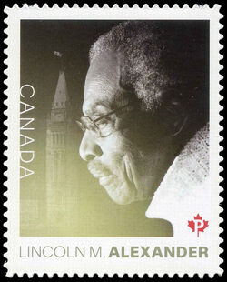 Lincoln MacCauley Alexander - Quarterly Pack Die Cut Canada Postage Stamp | Black History Month