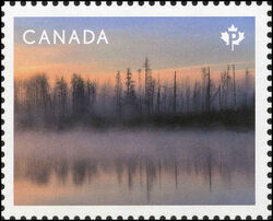 Steam Fog - WA Canada Postage Stamp | Weather Wonders
