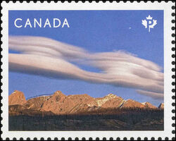 Lenticular Clouds - WA Canada Postage Stamp | Weather Wonders