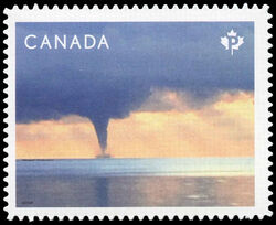 Waterspout - Quarterly Pack Die Cut Canada Postage Stamp | Weather Wonders