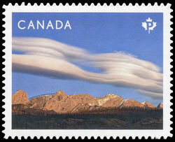 Lenticular Clouds - Quarterly Pack Die Cut Canada Postage Stamp | Weather Wonders