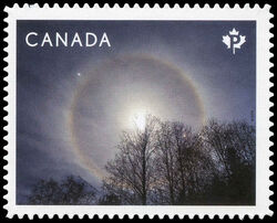 Moon Halo - Quarterly Pack Die Cut Canada Postage Stamp | Weather Wonders