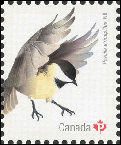 Black-capped Chickadee - WA Canada Postage Stamp | Birds of Canada