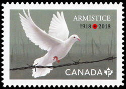 Armistice 100th Anniversary - 1918-2018 - Quarterly Pack Die Cut Canada Postage Stamp