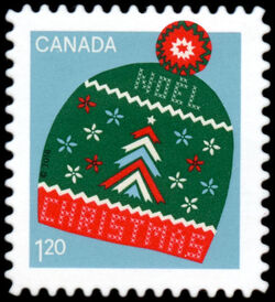 Christmas Toque - Quarterly Pack Die Cut Canada Postage Stamp | Warm and Cosy - Christmas 2018