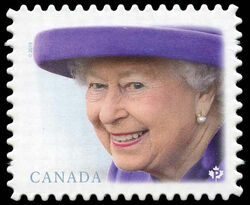 Her Majesty Queen Elizabeth II - Without Repeating Canada Underprint Canada Postage Stamp