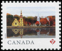 Mahone Bay - Nova Scotia - WA Canada Postage Stamp | From Far and Wide