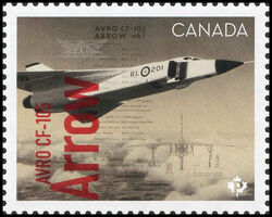 Avro CF-105 Arrow - WA Canada Postage Stamp | Canadians in Flight