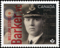 William George Barker, VC - WA Canada Postage Stamp | Canadians in Flight