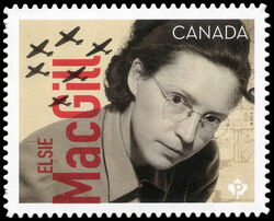 Elsie MacGill - Quarterly Pack Die Cut Canada Postage Stamp | Canadians in Flight