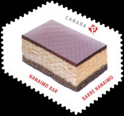 Nanaimo Bar - Quarterly Pack Die Cut Canada Postage Stamp | Sweet Canada
