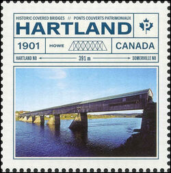 Hartland Bridge - WA Canada Postage Stamp | Historic Covered Bridges