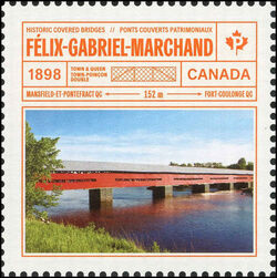 Felix-Gabriel-Marchand Bridge - WA Canada Postage Stamp | Historic Covered Bridges