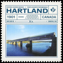 Hartland Bridge - Quarterly Pack Die Cut Canada Postage Stamp | Historic Covered Bridges
