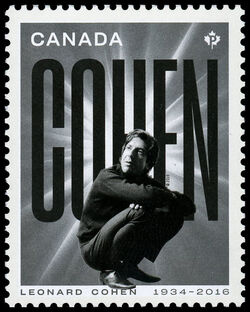 Leonard Cohen - Silver - WA Canada Postage Stamp | Leonard Cohen