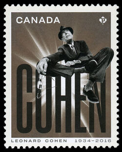 Leonard Cohen - Bronze - WA Canada Postage Stamp | Leonard Cohen