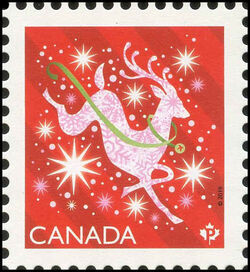Reindeer - WA Canada Postage Stamp | Shiny and Bright - Christmas 2019