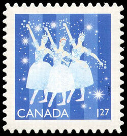 Three Dancers - Quarterly Pack Die Cut Canada Postage Stamp | Shiny and Bright - Christmas 2019