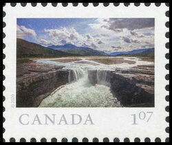 Carcajou Falls - Northwest Territories - WA Canada Postage Stamp | From Far and Wide