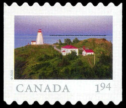 Swallowtail Lighthouse, Grand Manan Island - New Brunswick - Quarterly Pack Die Cut Canada Postage Stamp | From Far and Wide