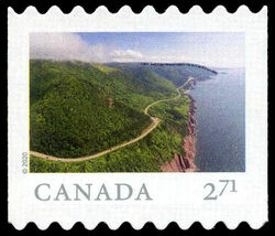 Cabot Trail, Cape Breton Island - Nova Scotia - Quarterly Pack Die Cut Canada Postage Stamp | From Far and Wide