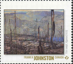 Frank H. Johnston - Fire-swept, Algoma (1920) - WA Canada Postage Stamp | Group of Seven