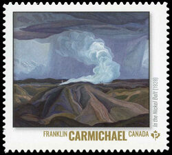 Franklin Carmichael - In the Nickel Belt (1928) - Quarterly Pack Die Cut Canada Postage Stamp | Group of Seven