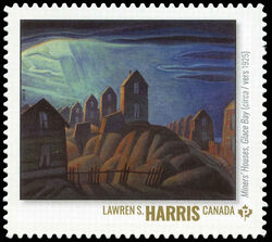 Lawren S. Harris - Miners’ Houses, Glace Bay (Circa 1925) - Quarterly Pack Die Cut Canada Postage Stamp | Group of Seven