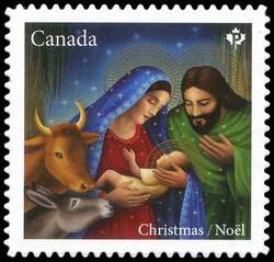 Nativity - Christmas 2020 - Quarterly Pack Die Cut Canada Postage Stamp