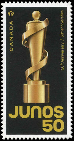 The JUNO Awards 50th Anniversary - Quarterly Pack Die Cut Canada Postage Stamp