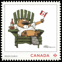 Brian Gable - Quarterly Pack Die Cut Canada Postage Stamp | Editorial Cartoonists