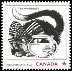 Duncan Macpherson - Quarterly Pack Die Cut Canada Postage Stamp | Editorial Cartoonists