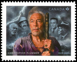 Christopher Plummer, 1929‑2021 - Quarterly Pack Die Cut Canada Postage Stamp