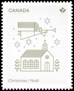 Angels - Christmas - Quarterly Pack Die Cut Canada Postage Stamp