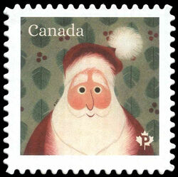 Santa Claus - Quarterly Pack Die Cut Canada Postage Stamp | Holiday Characters