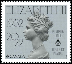 Platinum Jubilee of Her Majesty Queen Elizabeth II - Quarterly Pack Die Cut Canada Postage Stamp